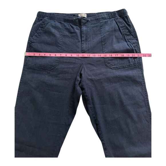 Loft | Lou & Grey Navy Blue Linen Blend Pants - Size Large - Picture 12 of 15